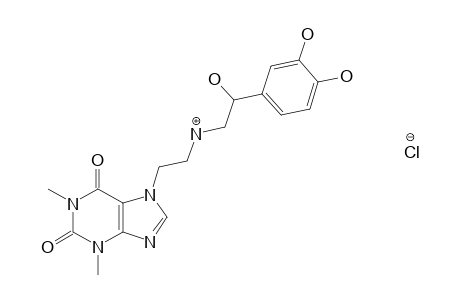 7-{2-[(b-3,4-trihydroxyphenethyl)amino]ethyl}theophylline, monohydrochloride