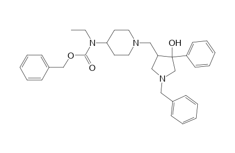 Benzyl 1-[(1-benzyl-4-hydroxy-4-phenylpyrrolidin-3-yl)methyl]piperidin-4-yl(ethyl)carbamate