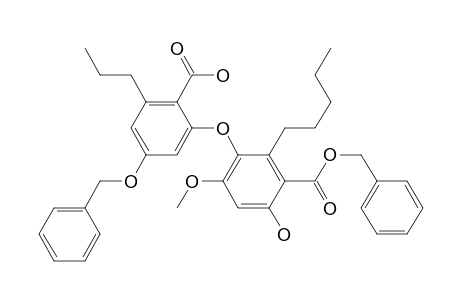 4-Benzyloxy-2-(3-benzyloxycarbonyl-4-hydroxy-6-methoxy-2-pentylphenoxy)-6-propylbenzoic acid