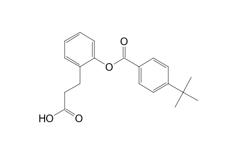 o-hydroxyhydrocinnamic acid, p-tert-butylbenzoate (ester)