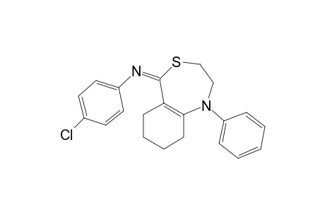 2,3,5,6,7,8,9-Heptahydro-1-phenyl-5-(p-chlorophenylimino)-1H-benzo[E][1,4]thiazepine