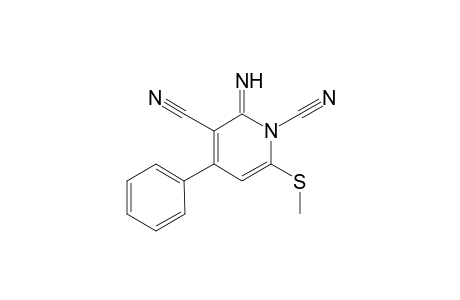 2-Imino-6-(methylthio0-4-phenyl-1,2-dihydropyridine-1,3-dicarbonitrile