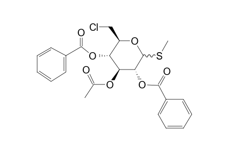 D-Glucopyranose, 3-acetyl-2,4-dibenzoyl-6-chloro-1-methylthio-1,6-dideoxy-