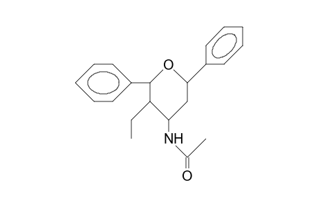 cis-2,6-Diphenyl-trans-3-ethyl-4-acetylamino-oxane