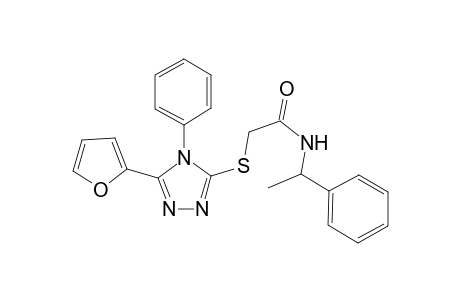 acetamide, 2-[[5-(2-furanyl)-4-phenyl-4H-1,2,4-triazol-3-yl]thio]-N-(1-phenylethyl)-