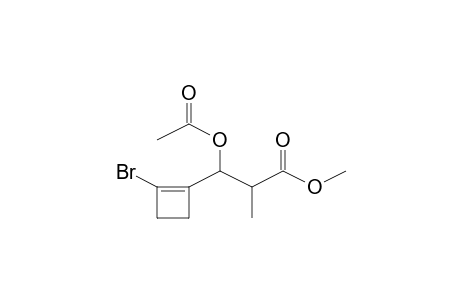 3-Acetoxy-3-(2-bromocyclobut-1-enyl)-2-methyl-propionic acid, methyl ester