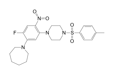 1-[2-Fluoranyl-5-[4-(4-methylphenyl)sulfonylpiperazin-1-yl]-4-nitro-phenyl]azepane