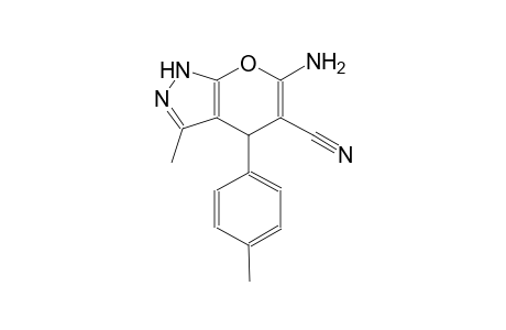 6-amino-3-methyl-4-(4-methylphenyl)-1,4-dihydropyrano[2,3-c]pyrazole-5-carbonitrile