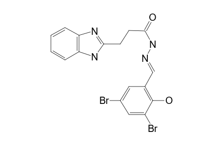 3-(1H-benzimidazol-2-yl)-N'-[(3,5-dibromo-2-hydroxyphenyl)methylidene]propanohydrazide