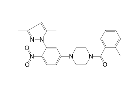 1-[3-(3,5-dimethyl-1H-pyrazol-1-yl)-4-nitrophenyl]-4-(2-methylbenzoyl)piperazine
