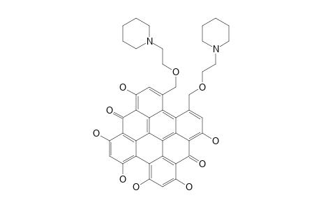 1,3,4,6,8,13-HEXA-HYDROXY-10,11-BIS-(OMEGA-2-PIPERIDINYL-ETHOXYMETHYL)-PHENANTHRO-[1,10,9,8-O,P,Q,R,A]-PERYLENE-7,14-DIONE