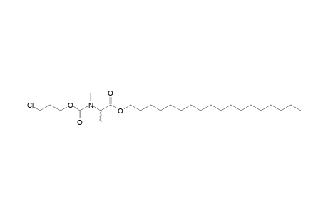 dl-Alanine, N-methyl-N-(3-chloropropoxycarbonyl)-, octadecyl ester