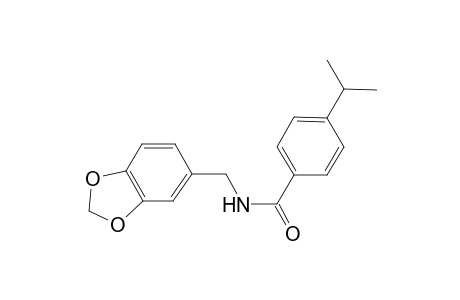 N-(1,3-benzodioxol-5-ylmethyl)-4-isopropylbenzamide