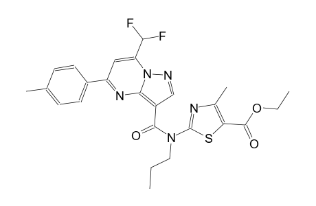 ethyl 2-[{[7-(difluoromethyl)-5-(4-methylphenyl)pyrazolo[1,5-a]pyrimidin-3-yl]carbonyl}(propyl)amino]-4-methyl-1,3-thiazole-5-carboxylate