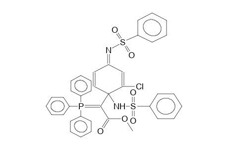 METHYL 2-CHLORO-1-PHENYLSULPHONYLAMINO-4-PHENYLSULPHONYLIMINO-ALPHA-TRIPHENYLPHOSPHORANYLIDENE-2,5-CYCLOHEXADIENE-1-ACETATE