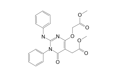 (4-Methoxycarbonylmethoxy-6-oxo-1-phenyl-2-phenylamino-1,6-dihydro-pyrimidin-5-yl)-acetic acid methyl ester