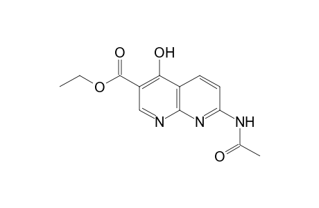 1,8-Naphthyridine-3-carboxylic acid, 7-(acetylamino)-4-hydroxy-, ethyl ester