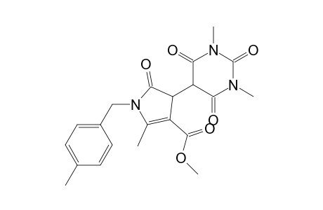 Methyl 4-(1,3-dimethyl-2,4,6-trioxohexahydropyrimidin-5-yl)-2-methyl-1-(4-methylbenzyl)-5-oxo-4,5-dihydro-1H-pyrrole-3-carboxylate