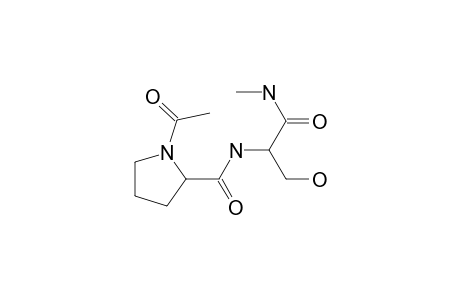 2-[N-(1-(Methylcarbamyl)-2-hydroxyethyl)carbamyl]-1-acetylpyrrolidine