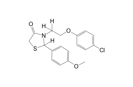 3-[2-(p-chlorophenoxy)ethyl]-2-(p-methoxyphenyl)-4-thiazolidinone