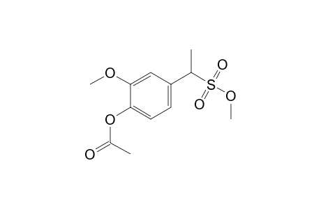 Benzenemethanesulfonic acid, 4-(acetyloxy)-3-methoxy-.alpha.-methyl-, methyl ester