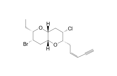 LAURENDECUMENYNE_B;(3-E)-6:10,9:13-BISEPOXY-12-BROMO-7-CHLOROPENTADECA-3-EN-1-YNE