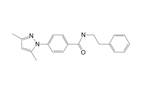 4-(3,5-Dimethylpyrazol-1-yl)-N-(2-phenylethyl)benzamide