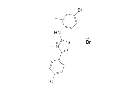 2-(4-bromo-o-toluidino)-4-(p-chlorophenyl)-3-methylthiazolium bromide