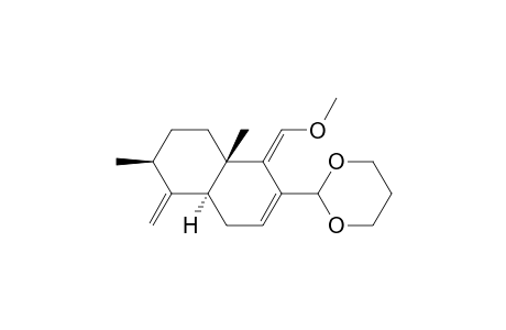 1,3-Dioxane, 2-[1,4,4a,5,6,7,8,8a-octahydro-1-(methoxymethylene)-6,8a-dimethyl-5-methylene-2-naphthalenyl]-, (1Z,4a.alpha.,6.beta.,8a.beta.)-(.+-.)-