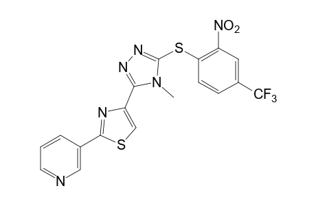 4-methyl-3-[(2-nitro-alpha,alpha,alpha-trifluoro-p-tolyl)thio]-5-[2-(3-pyridyl)-4-thiazolyl]-4H-1,2,4-triazole