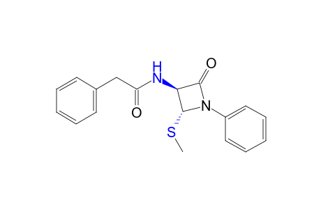 trans-N-[2-(methylthio)-4-oxo-1-phenyl-3-azetidinyl]-2-phenylacetamide