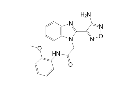 2-[2-(4-amino-1,2,5-oxadiazol-3-yl)-1H-benzimidazol-1-yl]-N-(2-methoxyphenyl)acetamide