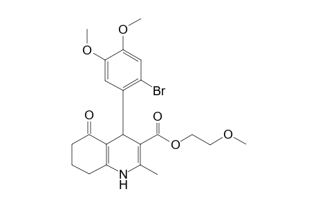2-Methoxyethyl 4-(2-bromo-4,5-dimethoxyphenyl)-2-methyl-5-oxo-1,4,5,6,7,8-hexahydro-3-quinolinecarboxylate