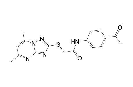 Acetamide, N-(4-acetylphenyl)-2-(5,7-dimethyl-[1,2,4]triazolo[1,5-a]pyrimidin-2-ylsulfanyl)-