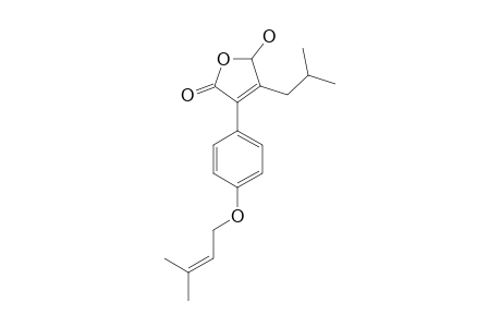 ANTROCINNAMOMIN_D;2-HYDROXY-3-ISOBUTYL-4-[4-(3-METHYLBUT-2-ENYLOXY)-PHENYL]-2-H-FURAN-5-ONE