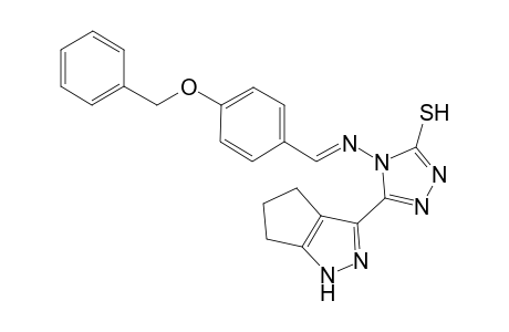 4-({(E)-[4-(benzyloxy)phenyl]methylidene}amino)-5-(1,4,5,6-tetrahydrocyclopenta[c]pyrazol-3-yl)-4H-1,2,4-triazole-3-thiol