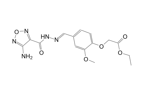 1,2,5-oxadiazole-3-carboxylic acid, 4-amino-, 2-[(E)-[4-(2-ethoxy-2-oxoethoxy)-3-methoxyphenyl]methylidene]hydrazide