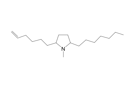 1-Meyhyl-2-heptyl-5-(5-hexenyl)pyrrolidine