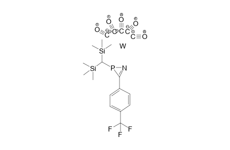 [{2-Bis(trimethylsilyl)methyl-3-(4-trifluoromethylphenyl)-2H-azaphosphirene-kappaP}pentacarbonyltungsten(0)]