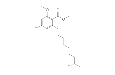 (+)-(S)-methyl 2,4-dimethoxy-6-(8-hydroxynonyl)benzoate