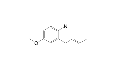 Benzenamine, 4-methoxy-2-(3-methyl-2-butenyl)-