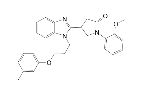 1-(2-Methoxyphenyl)-4-{1-[3-(3-methylphenoxy)propyl]-1H-1,3-benzodiazol-2-yl}pyrrolidin-2-one