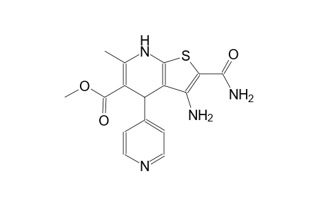 thieno[2,3-b]pyridine-5-carboxylic acid, 3-amino-2-(aminocarbonyl)-4,7-dihydro-6-methyl-4-(4-pyridinyl)-, methyl ester