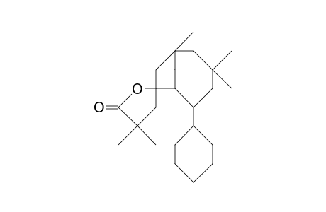 5-Cyclohexyl-1,3,3,4',4'-pentamethyl-bicyclo(4.2.1)nonane-7-spiro-2'-(tetrahydro-furan)-5'-one