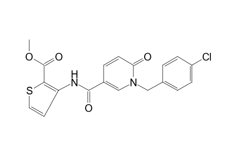 3-[1-(p-CHLOROBENZYL)-1,6-DIHYDRO-6-OXONICOTINAMIDO]-2-THIOPHENECARBOXYLIC ACID, METHYL ESTER