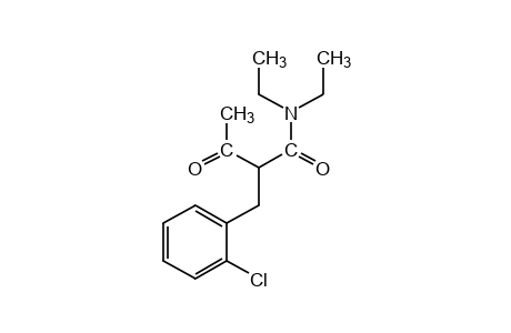 alpha-acetyl-o-chloro-N,N-diethylhydrocinnamamide