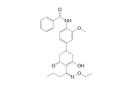 Benzamide, N-[4-[4-[1-(ethoxyimino)butyl]-3-hydroxy-5-oxo-3-cyclohexen-1-yl]-2-methoxyphenyl]-