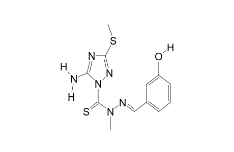 5-amino-N-[(3-hydroxybenzylidene)amino]-N-methyl-3-(methylthio)-1,2,4-triazole-1-carbothioamide