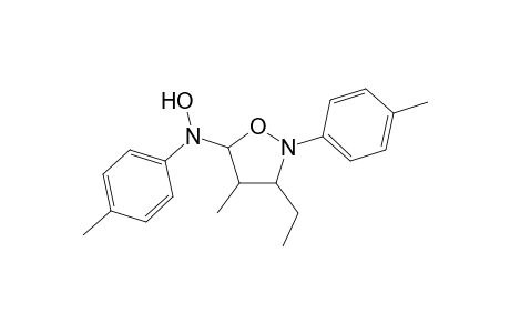 5-Isoxazolidinamine, 3-ethyl-N-hydroxy-4-methyl-N,2-bis(4-methylphenyl)-