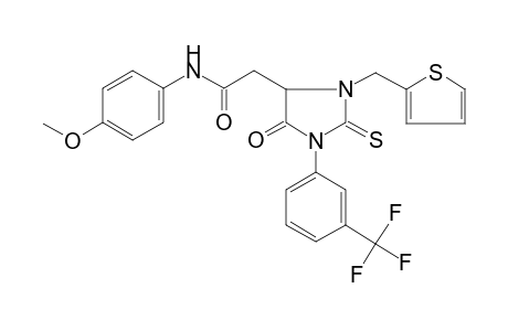 4-imidazolidineacetamide, N-(4-methoxyphenyl)-5-oxo-3-(2-thienylmethyl)-2-thioxo-1-[3-(trifluoromethyl)phenyl]-
